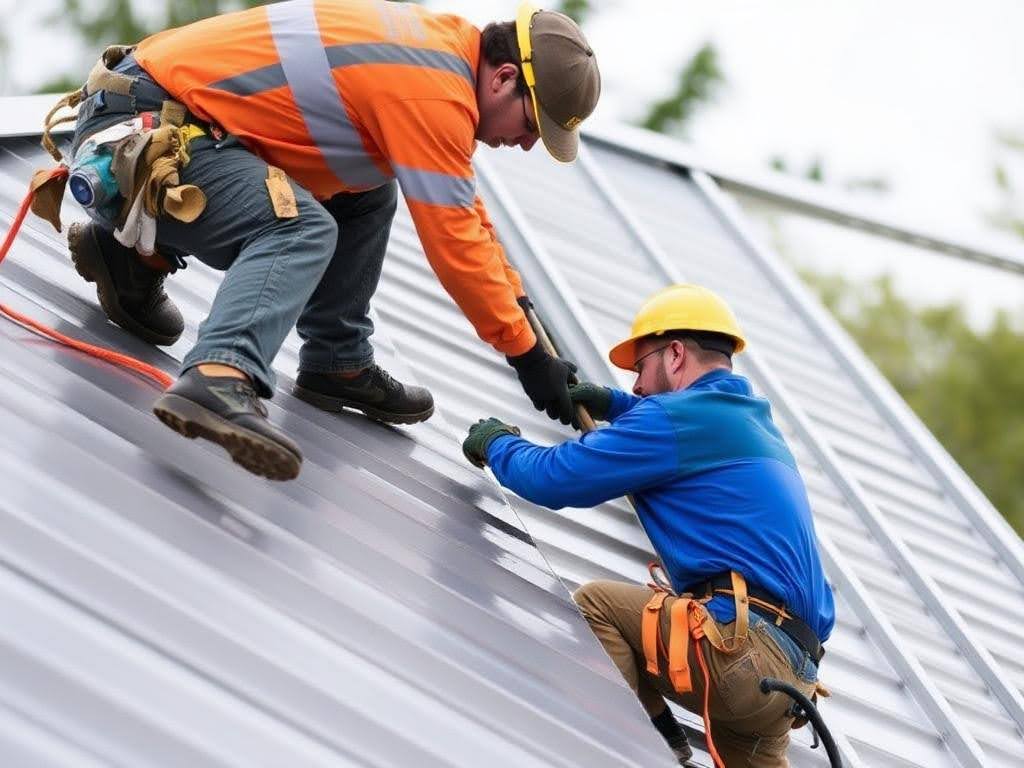 metal roof installation